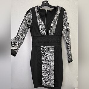 WOW Couture Black and White Zebra Print Dress